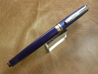Waterman Exception Slim Roller Ball Pen In Purple Chrome Trim