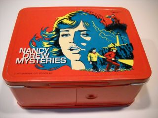 Vintage King - Seeley Nancy Drew Mysteries Lunch Box And Thermos From 1977