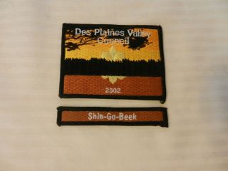 2002 Des Plaines Valley Council Camp Shin - Go - Beek Pocket Patch Boy Scouts