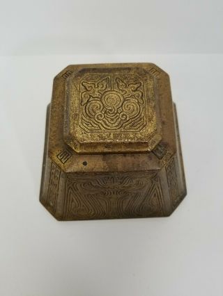 Tiffany Studios NY CHINESE Bronze Desk Set Master Inkwell 1753 5