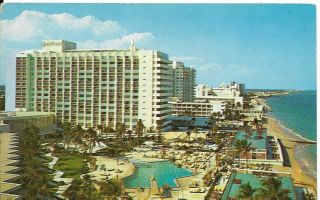 Bal Harbour Fl " The Americana Hotel " Postcard Florida Us Ship