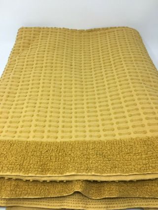 Vintage Morgan Jones Gold Butterscotch Colored Chenille Twin Bedspread Dot Dash