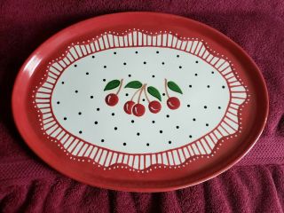 Mary Engelbreit Cherries Platter