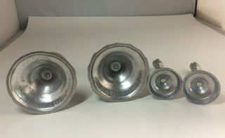 Vintage (2) Pair 4 Wilton RWP Pewter Candlesticks Candle Holders 4 