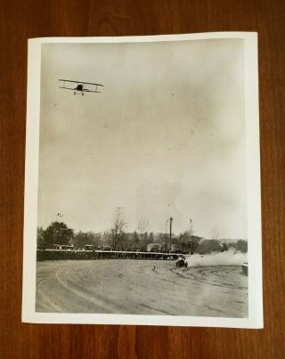 1918 Old Photo Louis Chevrolet Racing Airplane Belmont Park Long Island 9 " X 7 "
