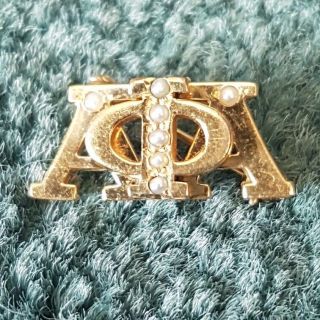 Rare Alpha Phi Alpha Kryptonite Pearls Fraternity Pin - Wow