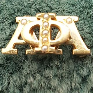 Rare Alpha Phi Alpha Kryptonite pearls fraternity pin - Wow 2