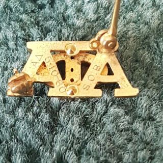 Rare Alpha Phi Alpha Kryptonite pearls fraternity pin - Wow 4