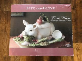 Fitz And Floyd Pig Soup Tureen French Market