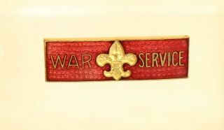 Vintage Boy Scout Wwii War Service Pin Badge Medal