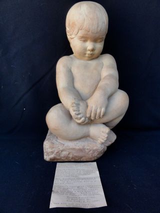 Bust Of Child - Betty Burroughs Woodhouse - Museum Stone With Terra Cotta