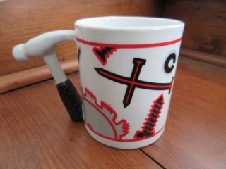 Ftd Handyman Coffee Cup Mug Drill Nail Screw Nut Washer Hammer Handle Tools Gift