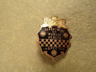 Antique Health Inspector Badge Pittsburgh Department Of Public Health Inspector