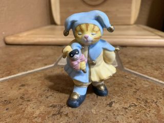 Schmid Kitty Cucumber 1994 J.  P.  Buster Jester Hand Painted Porcelain Figurine