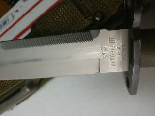Phrobis III M9 Tactical Knife with Sheath / Made In U.  S.  A 2