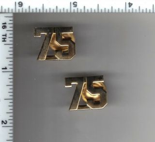 75th Precinct Police Collar Brass Set - From The York City/new Jersey Area