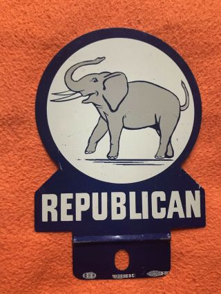 Vintage Republican and Democratic Political Campaign License Plate Topper 3