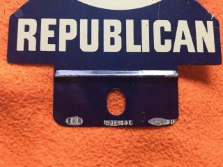 Vintage Republican and Democratic Political Campaign License Plate Topper 7