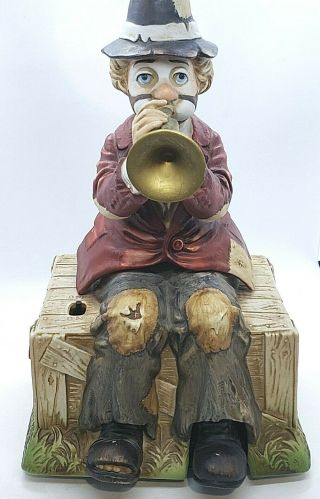Vintage Waco Melody In Motion Musical Hobo Clown Willie Porcelain