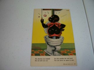 Vintage Antique Postcard Early Black Americana Comic Chocolate Drop 249