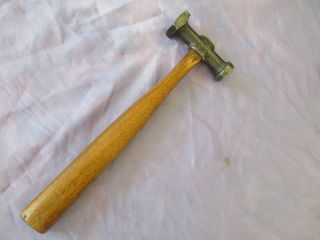 Vintage Marked Metal - Tin Smith Hammer With Curved Faces
