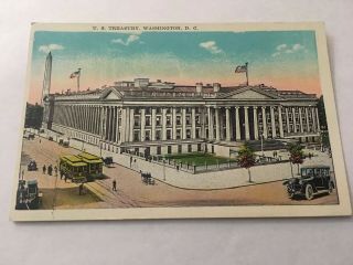 Vintage Postcard Unposted Us Treasury Washington Dc 2