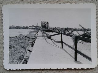 Eagle Pass,  Tx.  June 28,  1954 Flood Bridge Looking Towards Mexico Photo