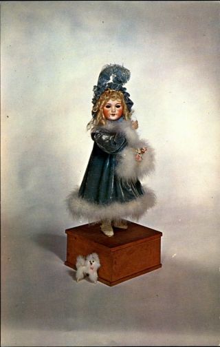 Fifi French Mechanical & Musical Doll Poodle Automaton Toy Postcard Wa 1950s