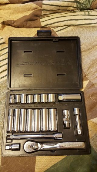 Craftsman 3/8 In.  Drive Socket Wrench Set 9 - 33227.  Ac645