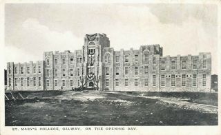 St Marys College Galway Ireland Postcard 1912 Opening Day Architecture