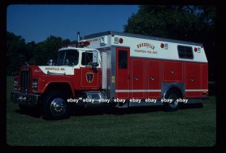 Rockville Md 1984 Mack R Saulsbury Rescue Fire Apparatus Slide