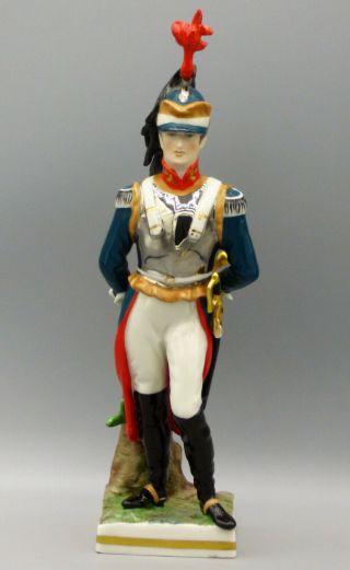 Frankenthal Wessel Porcelain Napoleonic Military French Cuirassier Officer Figur
