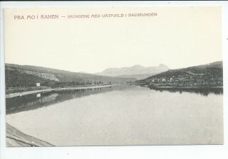 Printed Postcard Of Mo I Ranen (skonseng Med Urtfjeld I Baggrunden) In Norway