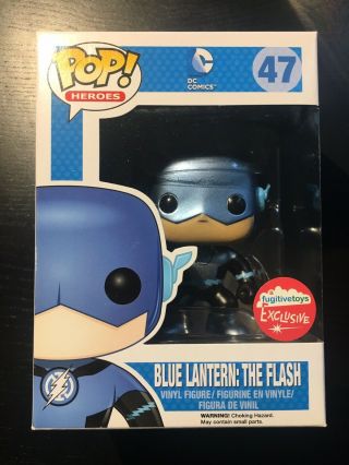 Funko Pop Metallic Blue Lantern Flash Fugitive Exclusive