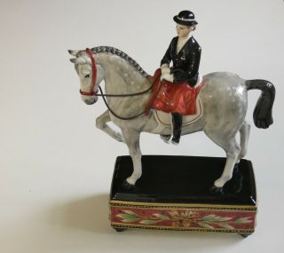 Fitz And Floyd Classic Equestrian Dressage Porcelain Female Rider