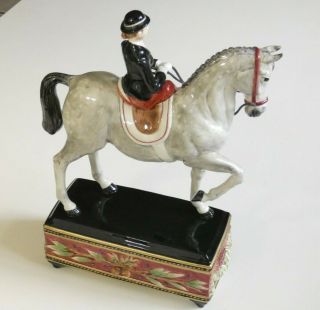 Fitz and Floyd Classic Equestrian Dressage Porcelain Female Rider 4