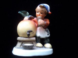 Friedel Figurine - Boy Drinking From Large Apple