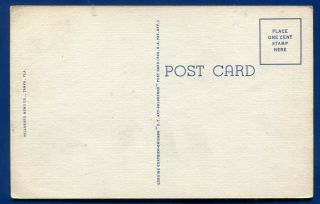Phillips Field Football Stadium University of Tampa Florida postcard 1940s linen 2