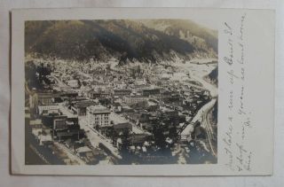 1907 Wallace Idaho Rppc Real Photo Postcard - Town View - Postmarked