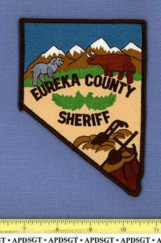 Eureka County Sheriff Nevada Police Patch Mountain Goat Ram Pick Ax