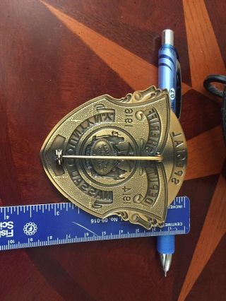 Vintage 1914 - 1916 Nassau County York Sheriff Shield - Hallmarked