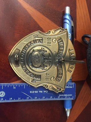 Vintage 1914 - 1916 NASSAU COUNTY YORK SHERIFF Shield - Hallmarked 3