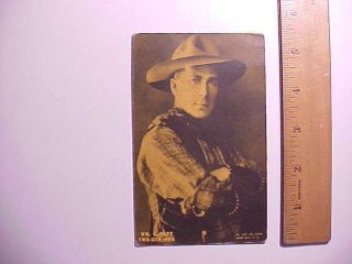 1920s William S.  Hart Silent Movie Cowboy Star Postcard & Arcade Card Vg,