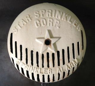 Lqqk Antique Star Sprinkler Alarm Bell Cover (cast Iron)