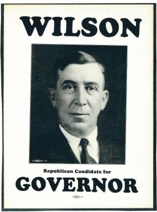 1938 George Wilson For Governor Iowa Ia 8 " X 11 " Cardboard Poster