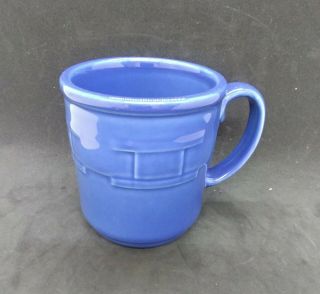 Longaberger Pottery Cornflower Blue Woven Traditional Coffee Mug