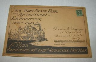 York State Fair Expo 1923 Premium List Booklet W/envelope