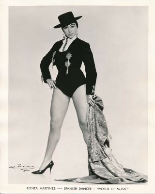 Rosita Martinez - Mexican Dancer Orig 1950s 8 X 10 Leggy Cheesecake Press Photo Vv