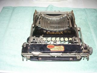 1917 folding portable antique Corona No.  3 typewriter 2
