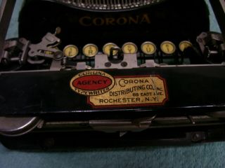 1917 folding portable antique Corona No.  3 typewriter 3